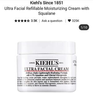 KIEHLS NEW Ultra Facial Cream Squalane Hydrating Moisturizer – Large 50ml /1.7oz